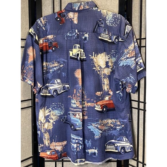 Bit & Bridle Vintage Classic Pick Up Trucks Print Button Up Shirt Mens Size L - Picture 3 of 12
